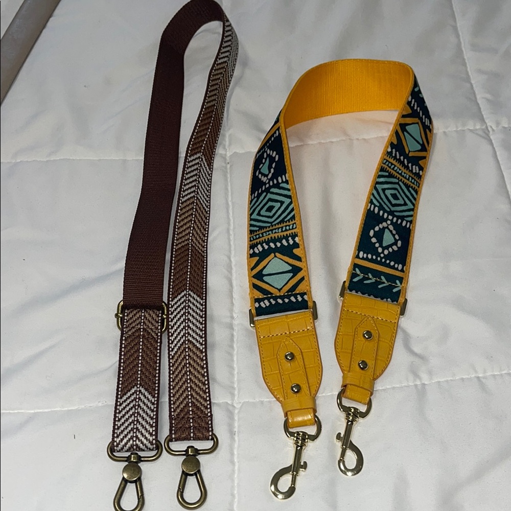 Trendy Strap Set - Brown and Yellow
